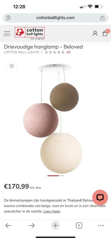 Cotton Ball hanglamp beschikbaar voor biedingen