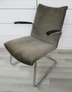 2 buisframe fauteuils van Gebr. De Wit Schiedam, model 4014, Ophalen, Gebruikt, Metaal, 75 tot 100 cm