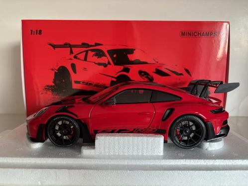 Porsche 911 (992) GT3 RS 2022 Weissach Package 1:18 (nieuw), Hobby en Vrije tijd, Modelauto's | 1:18, Nieuw, Auto, MiniChamps