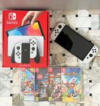 Complete Nintendo Switch Oled + Games, Spelcomputers en Games, Ophalen of Verzenden, Zo goed als nieuw, Met 1 controller, Switch OLED