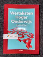 Wetteksten Hoger Onderwijs 2023-2024, Ophalen of Verzenden, Zo goed als nieuw, HBO