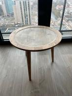 Mangohouten Salontafel - 55cm Rond, Huis en Inrichting, Tafels | Salontafels, Ophalen, Zo goed als nieuw, Rond