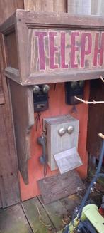 Vintage Telefoon met Bellen / Wandtelefoon / Telefooncel, Antiek en Kunst, Antiek | Overige Antiek, Ophalen