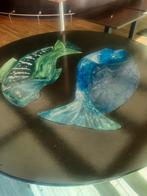 grote ronde eettafel dia 150 met vissen motief, Huis en Inrichting, Tafels | Eettafels, Ophalen, Gebruikt, 100 tot 150 cm, 200 cm of meer