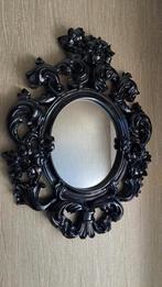 Zwarte barok spiegel, Huis en Inrichting, Woonaccessoires | Spiegels, Ophalen, Minder dan 50 cm, Gebruikt, Minder dan 100 cm