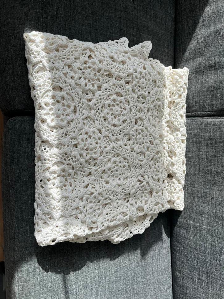 Gehaakte Katoenen Bedsprei 240x210, Huis en Inrichting, Stoffering | Tapijten en Kleden, Zo goed als nieuw, 200 cm of meer, Rechthoekig