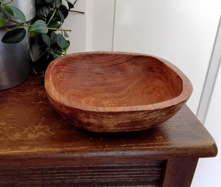 Teakhouten bakje - hout - teak, Huis en Inrichting, Woonaccessoires | Schalen en Manden, Gebruikt, Schaal, Vierkant, Hout, Ophalen of Verzenden