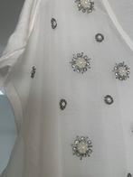 Witte blouse top 34/36 met studs ook in poeder rose, Wit, Ophalen of Verzenden, Zo goed als nieuw, Maat 36 (S)