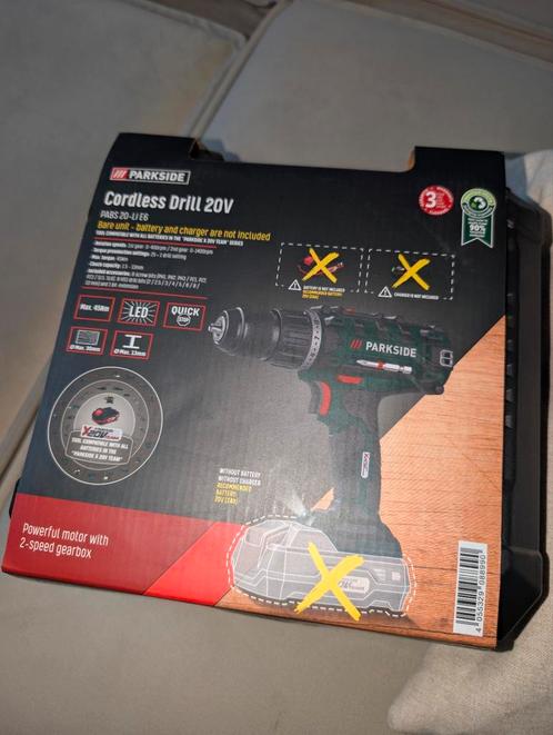 Parkside 20V Accuboormachine – NIEUW + Oplader inbegrepen, Doe-het-zelf en Verbouw, Gereedschap | Boormachines, Zo goed als nieuw