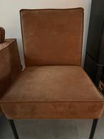 Eetkamerstoel op wieltjes, Ophalen, Bruin, Zo goed als nieuw, Leer