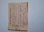 Distributie dienst Amsterdam document wo2 bonkaart, Ophalen of Verzenden, Landmacht, Nederland, Embleem of Badge