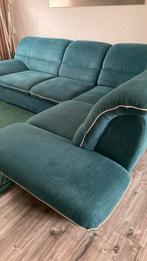 kleur petrol turquoise Ruime Hoekbank - vier losse stukken, Huis en Inrichting, Banken | Bankstellen, Ophalen, 250 tot 300 cm