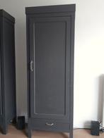 Grijze (servies) kast met planken en 1 la - custom made 2x, Ophalen, Gebruikt, 1 of 2 laden, 50 tot 100 cm
