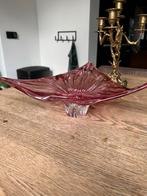 Vintage glazen schaal roze/rood, Antiek en Kunst, Antiek | Glas en Kristal, Ophalen of Verzenden