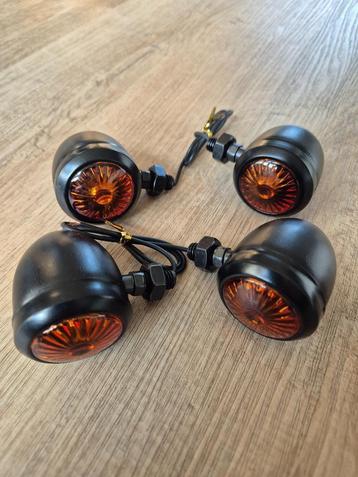 Knipperlichten /Richtingaanwijzers Bullet zwart/oranje 3,4cm beschikbaar voor biedingen
