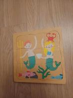 HEMA houten insteekpuzzel Meermin, Ophalen of Verzenden, 10 tot 50 stukjes, Zo goed als nieuw, 6 maanden tot 2 jaar
