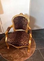 Luxe kinderstoeltje-goudkleurig met panterprint-eyecatcher, Ophalen, Nieuw, Stoel(en)