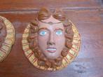 2 keramiek wanddecoraties, vrouwenhoofd, Ophalen of Verzenden