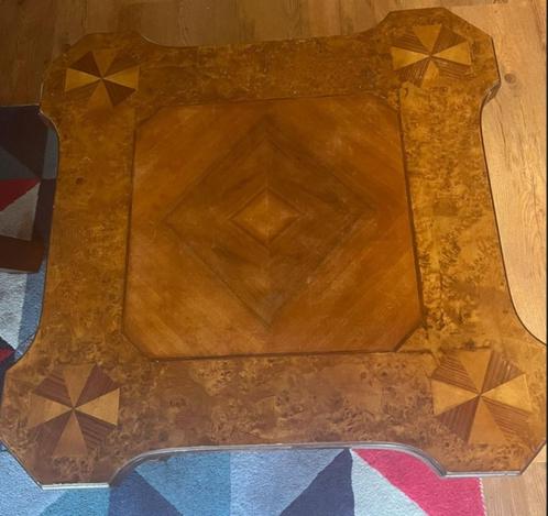Stevige salontafel met ingelegd blad, Antiek en Kunst, Antiek | Meubels | Tafels, Ophalen