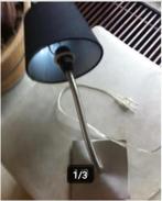 Hang lamp zilver met zwart hoogte 40cm buigzaam 20cm, Huis en Inrichting, Lampen | Hanglampen, Ophalen of Verzenden, Zo goed als nieuw