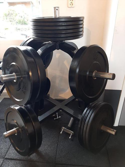 Olympus Schijvenrek met 9 opbergplekken voor 50 mm schijven., Sport en Fitness, Fitnessmaterialen, Zo goed als nieuw, Overige typen
