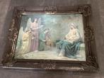 Maria met Kind en Engelen - Antieke Religieuze Afbeelding, Ophalen of Verzenden