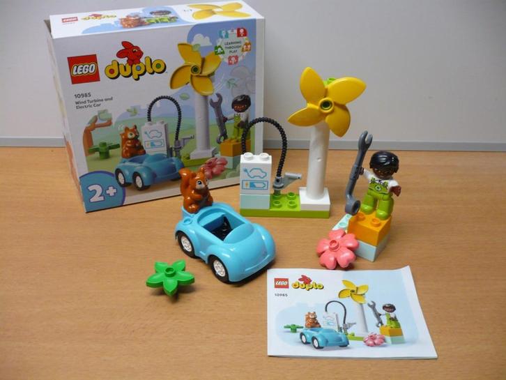 Duplo 10985 ** Windmolen en electrische auto in doos **, Kinderen en Baby's, Speelgoed | Duplo en Lego, Zo goed als nieuw, Duplo
