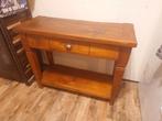 Sidetable massief, Huis en Inrichting, Ophalen, 100 tot 150 cm, Eikenhout, Zo goed als nieuw