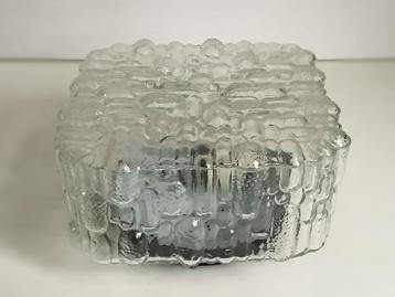 Vintage vierkante glazen plafonnière plafondlamp beschikbaar voor biedingen
