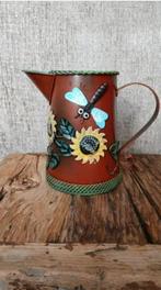 Vintage metalen bloemenvaas, Antiek en Kunst, Ophalen of Verzenden