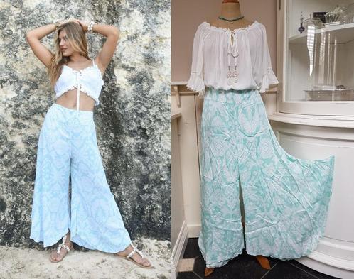 Hot Lava Pants/ Broek Mila Etnic Ocean Maat M of L 🌺🌺🌺, Kleding | Dames, Broeken en Pantalons, Nieuw, Blauw, Lang, Verzenden