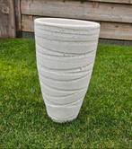 Witte Vaas - 35cm hoog, 18,5cm diameter, Tuin en Terras, Bloempotten, Ophalen, Rond, Tuin, Zo goed als nieuw