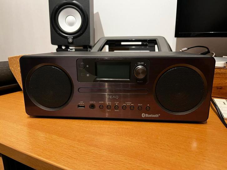 PEAQ PDR350BT-B DAB+ radio cd speler, Audio, Tv en Foto, Radio's, Zo goed als nieuw, Radio, Met cd-speler, Ophalen of Verzenden