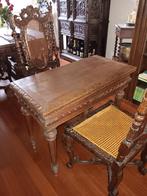 Antieke tafel kaarttafel sidetable, Ophalen