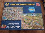 Jan van Haasteren legpuzzel 2x1000 - het park& drogisterij, Ophalen of Verzenden, 500 t/m 1500 stukjes, Gebruikt, Legpuzzel