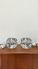 Twee vintage glazen Peill & Putzler tafellampen, Ophalen, Peill & Putzler, Minder dan 50 cm, Nvt