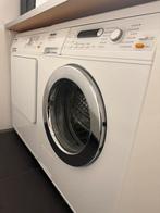 Miele wasmachine W3825 en droger T8403c, Ophalen, Zo goed als nieuw, Voorlader, 85 tot 90 cm
