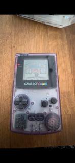 Game Boy Color transparant purple, Spelcomputers en Games, Spelcomputers | Nintendo Game Boy, Ophalen, Zo goed als nieuw, Game Boy Color