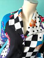 Vintage jaren 80 lange blouse met print maat 36, Vintage, Ophalen of Verzenden, Gedragen, Maat 36 (S)