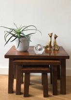 Set van 3 brutalist bijzettafels mimiset | jaren 70, Ophalen of Verzenden, Huis en Inrichting