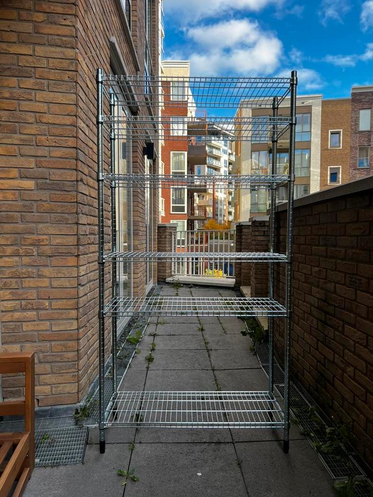 Metalen stellingkast, Huis en Inrichting, Kasten | Stellingkasten, Gebruikt, Ophalen