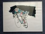 Cees van Gastel Wielrenner, Antiek en Kunst, Kunst | Litho's en Zeefdrukken, Ophalen of Verzenden