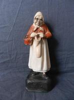 Gipsen sculptuur Staand breiend vrouwtje, ca 1920-1930 h. 19, Antiek en Kunst, Ophalen of Verzenden