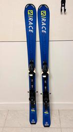 Kinder ski's SALOMON S/RACE JR, blue + Salomon C5, Sport en Fitness, Skiën en Langlaufen, Ophalen, Gebruikt, 100 tot 140 cm, Salomon