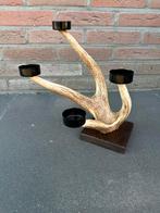 Geweikandelaar.gewei.edelhert.damhert.geweien.waxinelichtjes, Ophalen of Verzenden, Nieuw, Overige materialen, Minder dan 25 cm