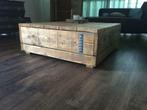 Handgemaakte houten salontafel z.g.a.n., Ophalen, 100 tot 150 cm, Vierkant, 50 tot 100 cm