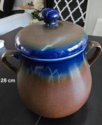 Mooie Vintage Grote keramische pot met deksel - 28 cm, Ophalen of Verzenden, Gebruikt, Overige materialen, Pot, Bus of Blik