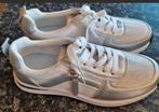 Witte zilveren verhogde dames sneakers maat 42 brede voeten, Wit, Nieuw, Ophalen of Verzenden, Sneakers of Gympen