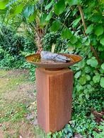 cortenstaal vogelbad, sokkel met waterschaal, Ophalen of Verzenden, Nieuw