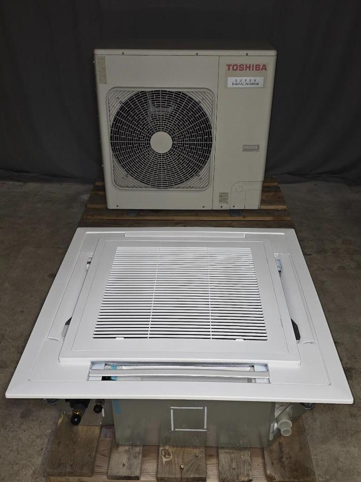 Toshiba Super Digital Inverter cassette airco warmtepomp 8kW, Witgoed en Apparatuur, Airco's, Refurbished, Plafondventilator, 100 m³ of groter